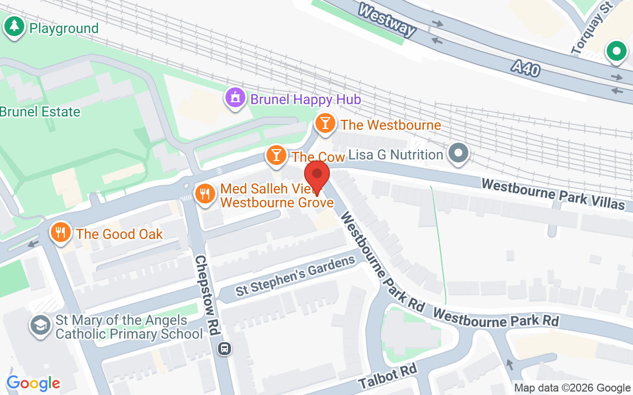 Map showing the location of 77 Hair Salon