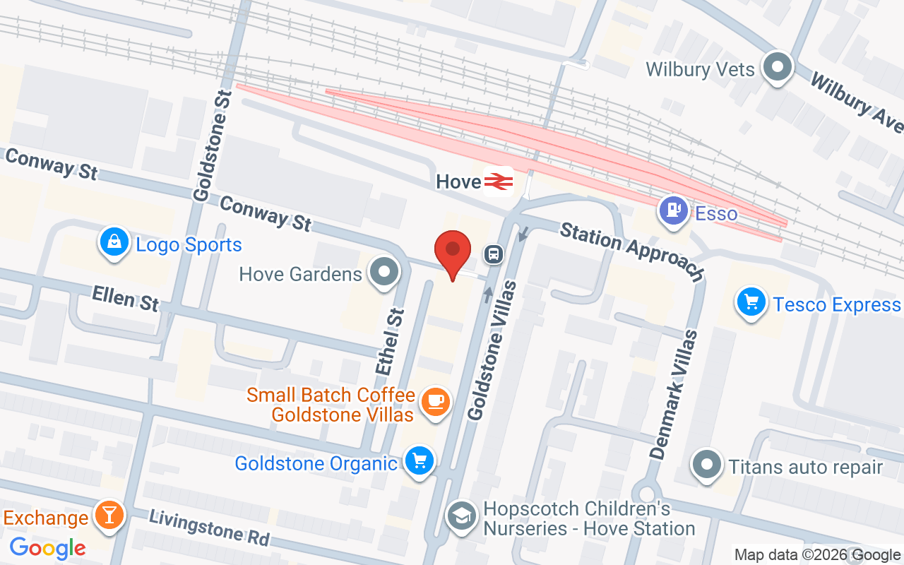 Map showing the location of A Mermaid’s Secret – Hove