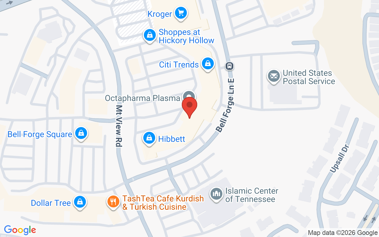 Map showing the location of A Touch of Eden Salon