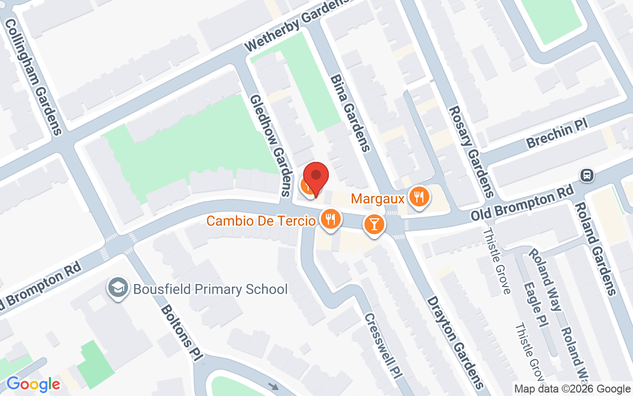 Map showing the location of aer blowdry bar