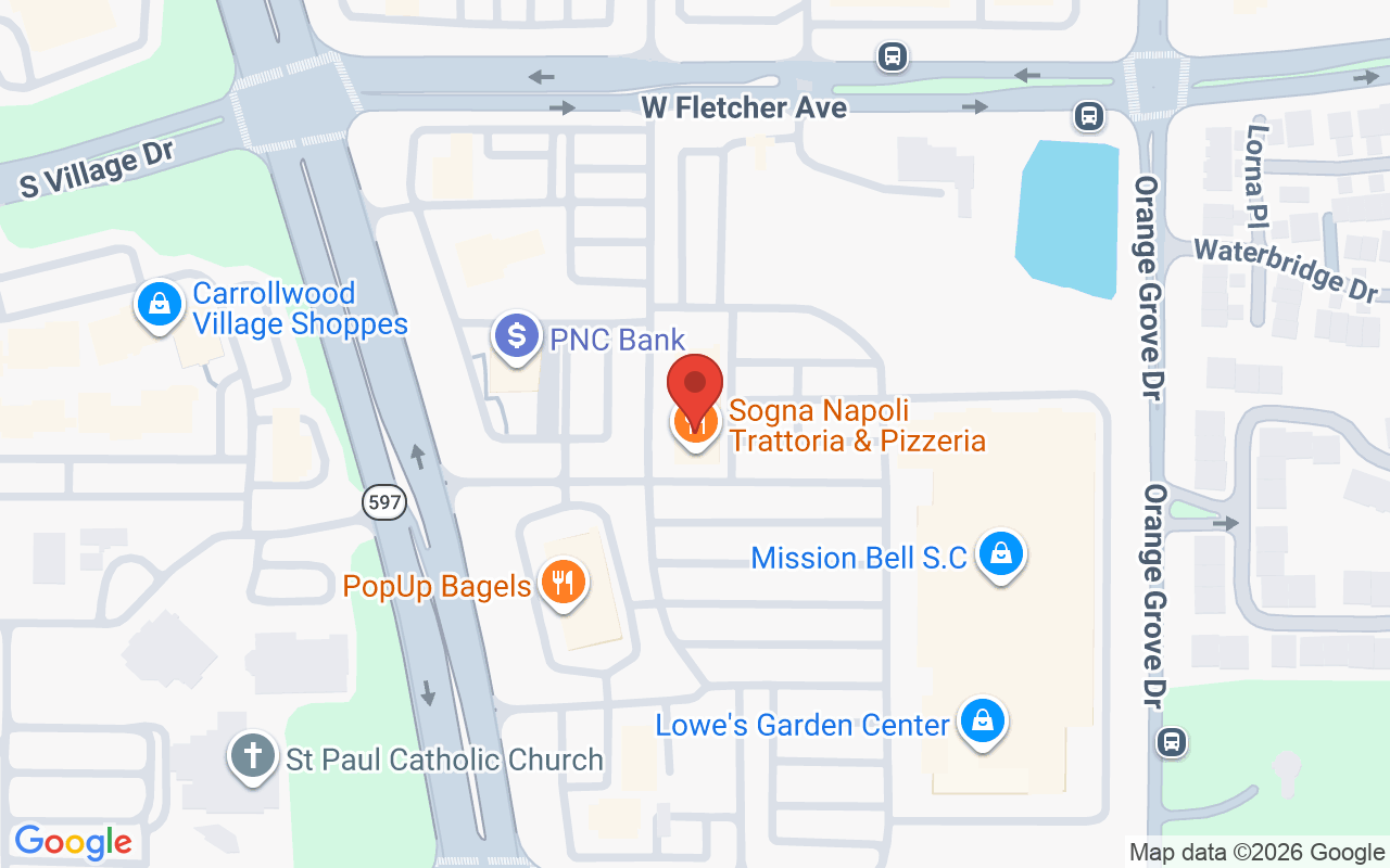 Map showing the location of Amazing Lash Studio