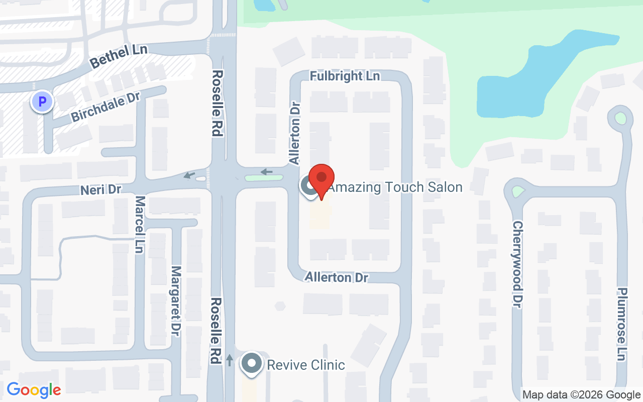 Map showing the location of Amazing Touch Salon