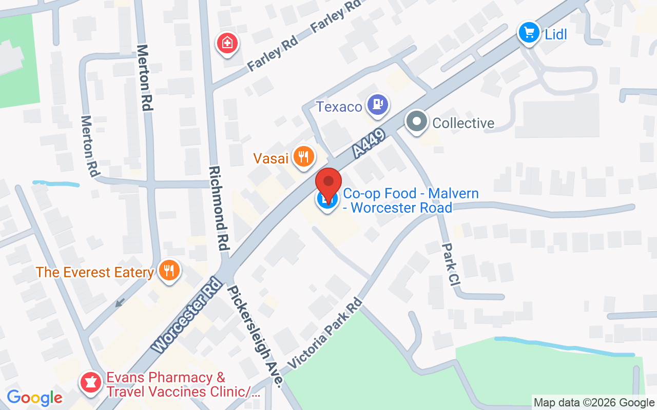 Map showing the location of Andrew Slater Hairdressing