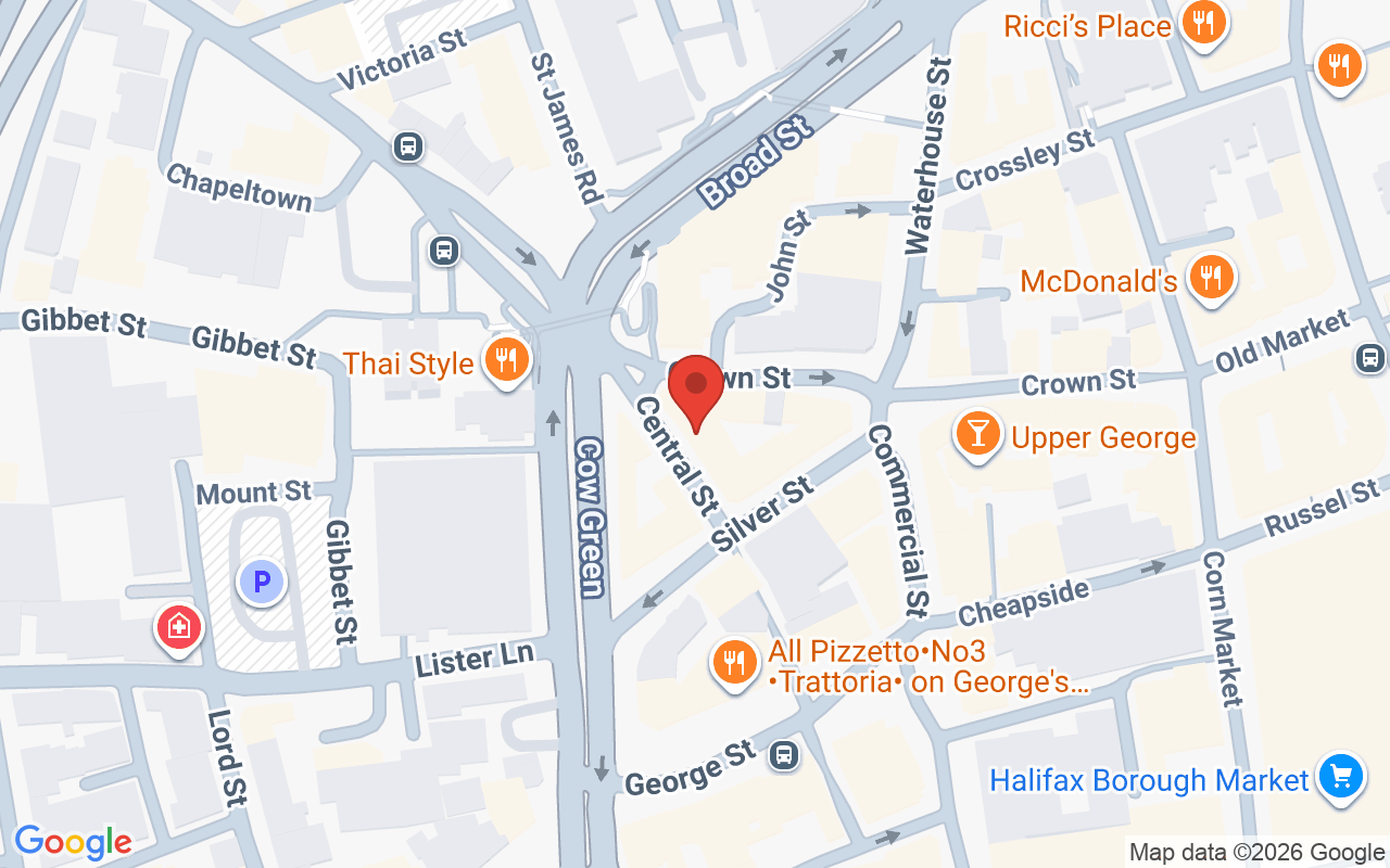 Map showing the location of Anthony James Hair Salon