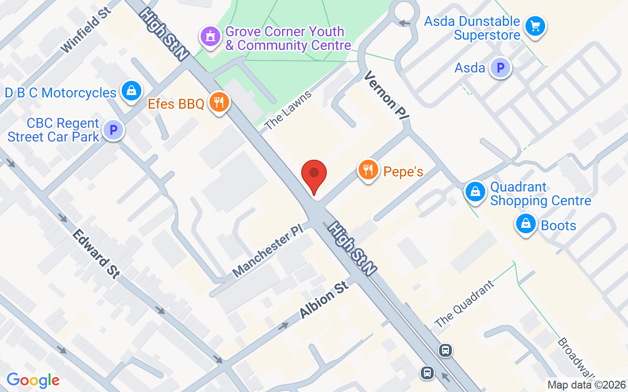 Map showing the location of Artizan Dunstable