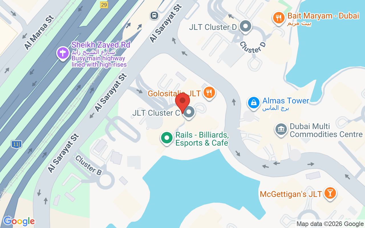 Map showing the location of Avant Garde Beauty Centre