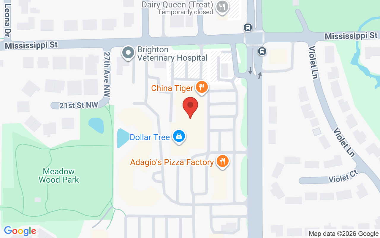 Map showing the location of JB Cavour Salon Spa | New Brighton, MN
