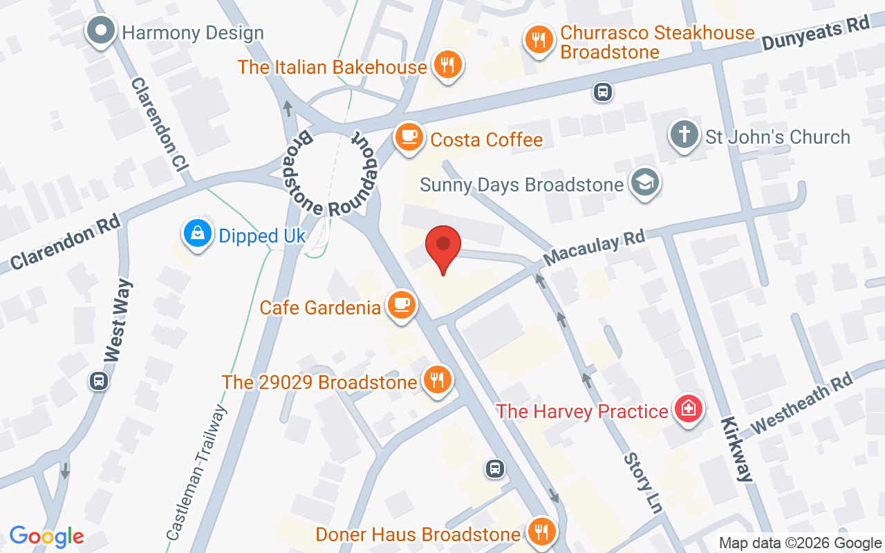 Map showing the location of The Barbers Lounge