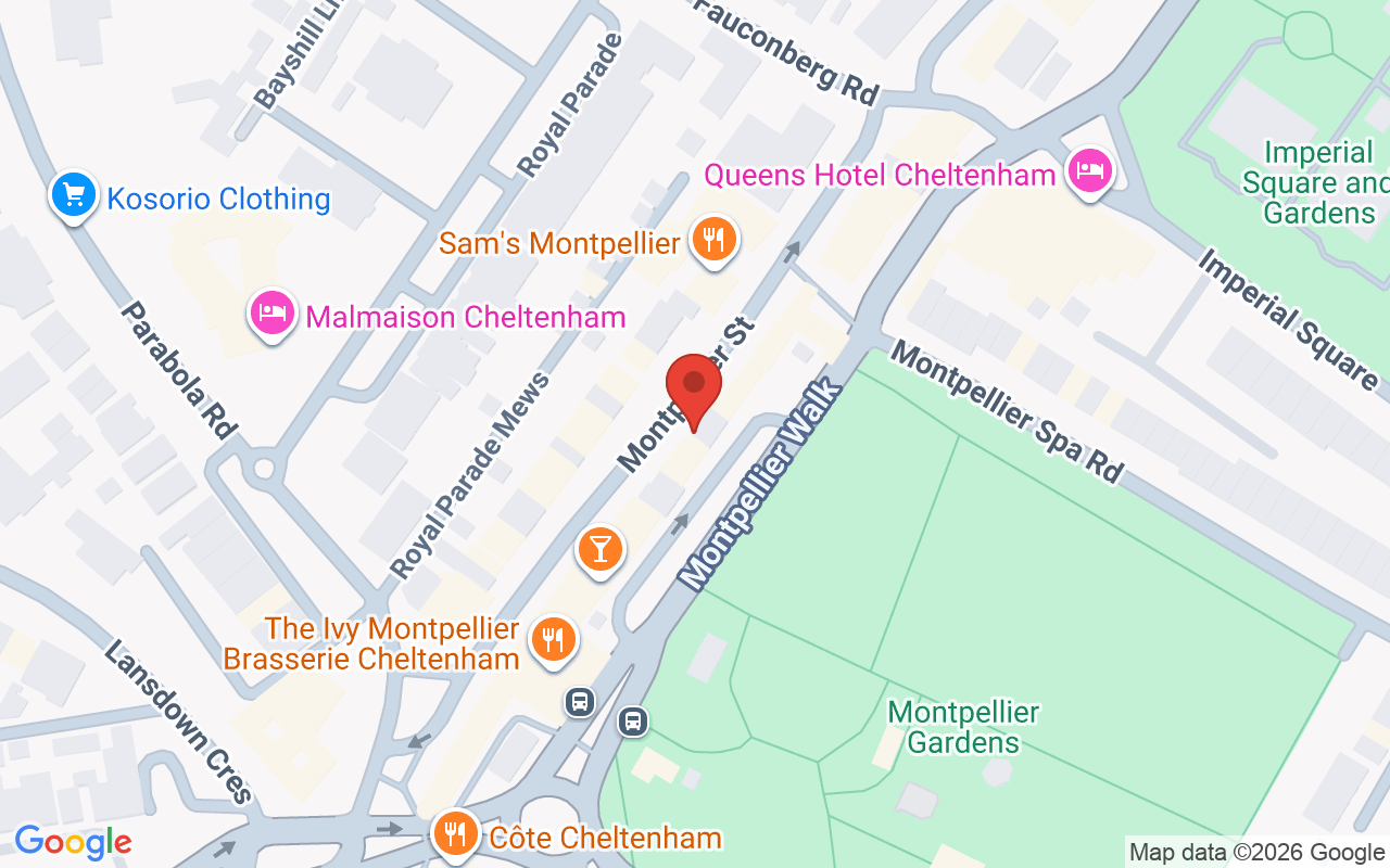 Map showing the location of Blakes Barbers