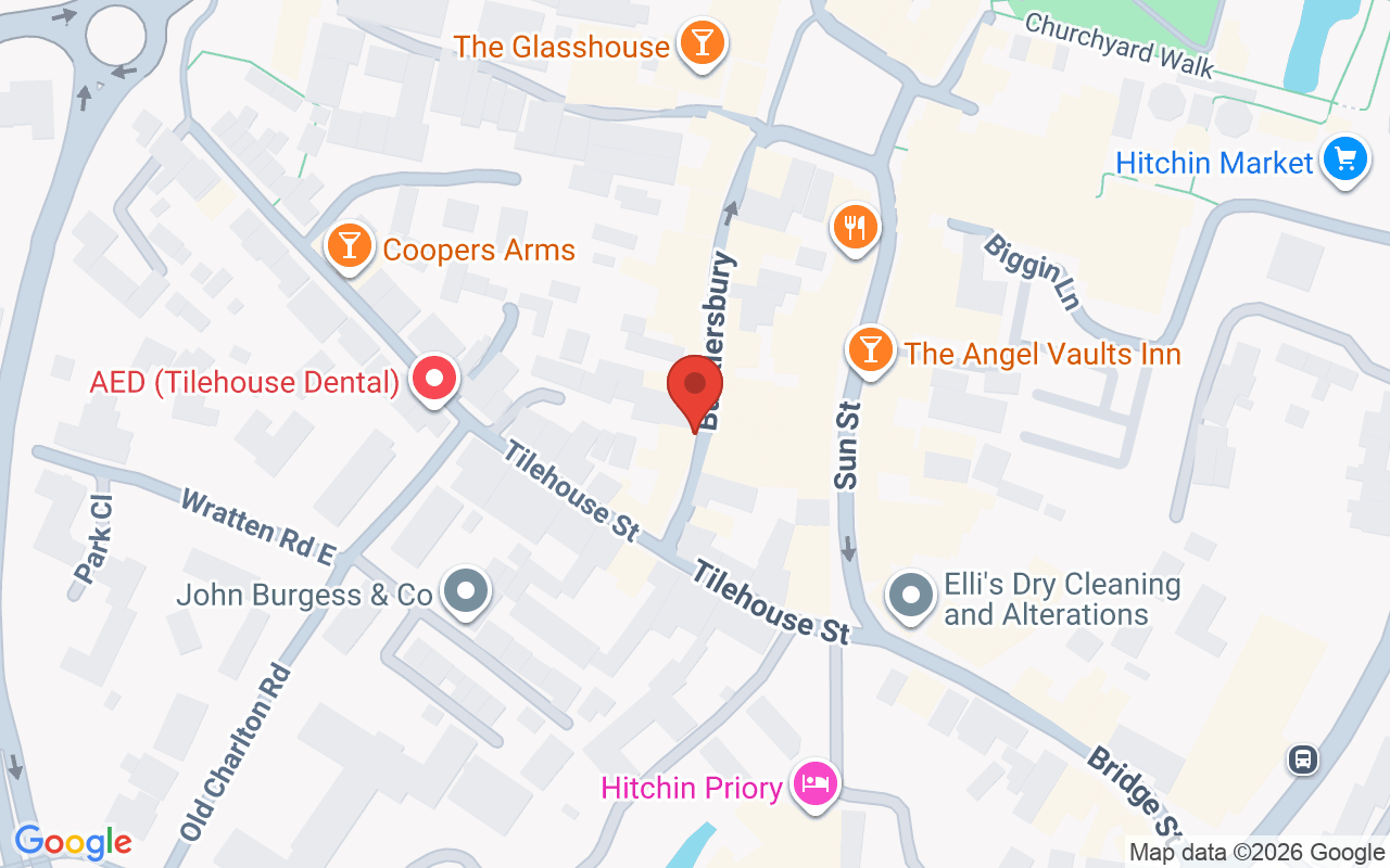 Map showing the location of Blitz Hitchin