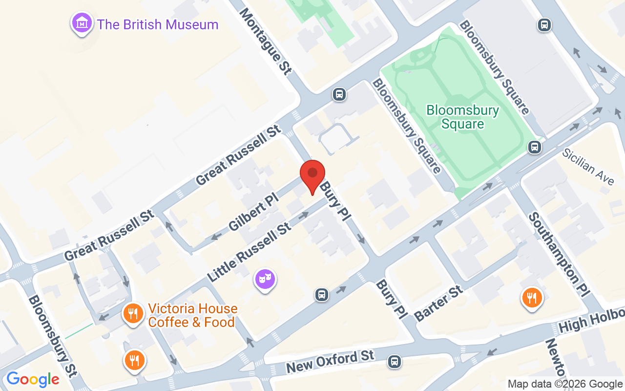 Map showing the location of BLOOMSBURY BEAUTY