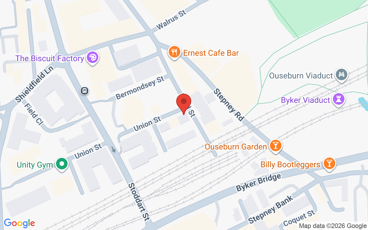 Map showing the location of Boiler House (Ouseburn)