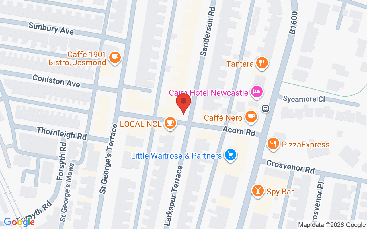 Map showing the location of The Boiler House (Jesmond))