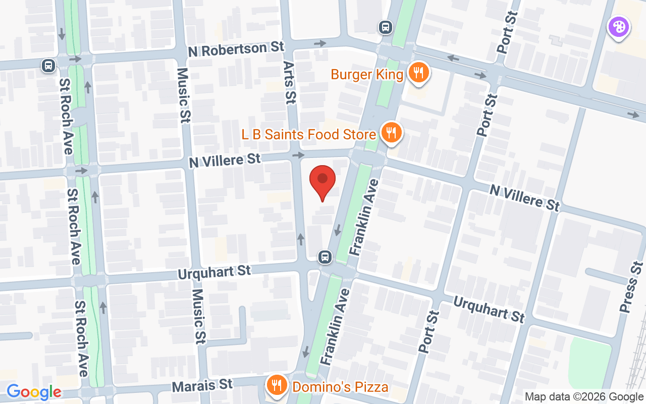 Map showing the location of Boss Status Beauty Bar