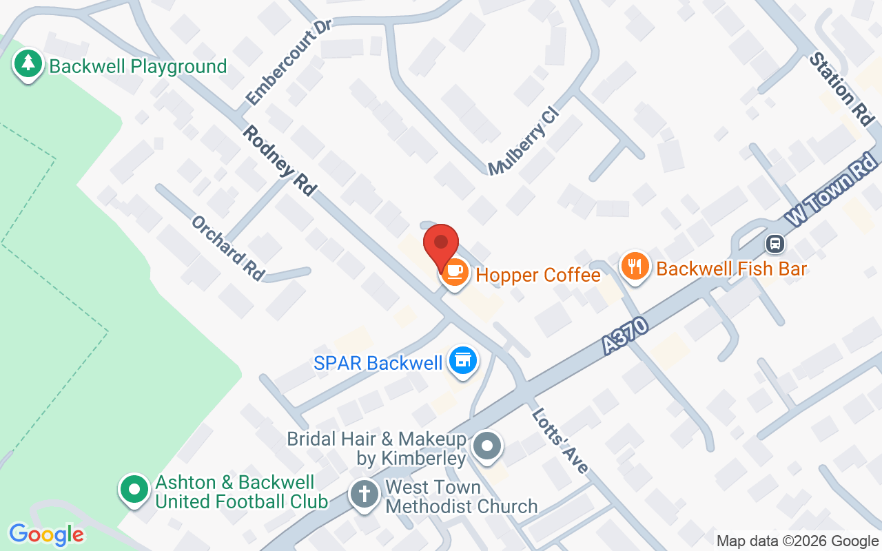 Map showing the location of Broadst.hair Backwell