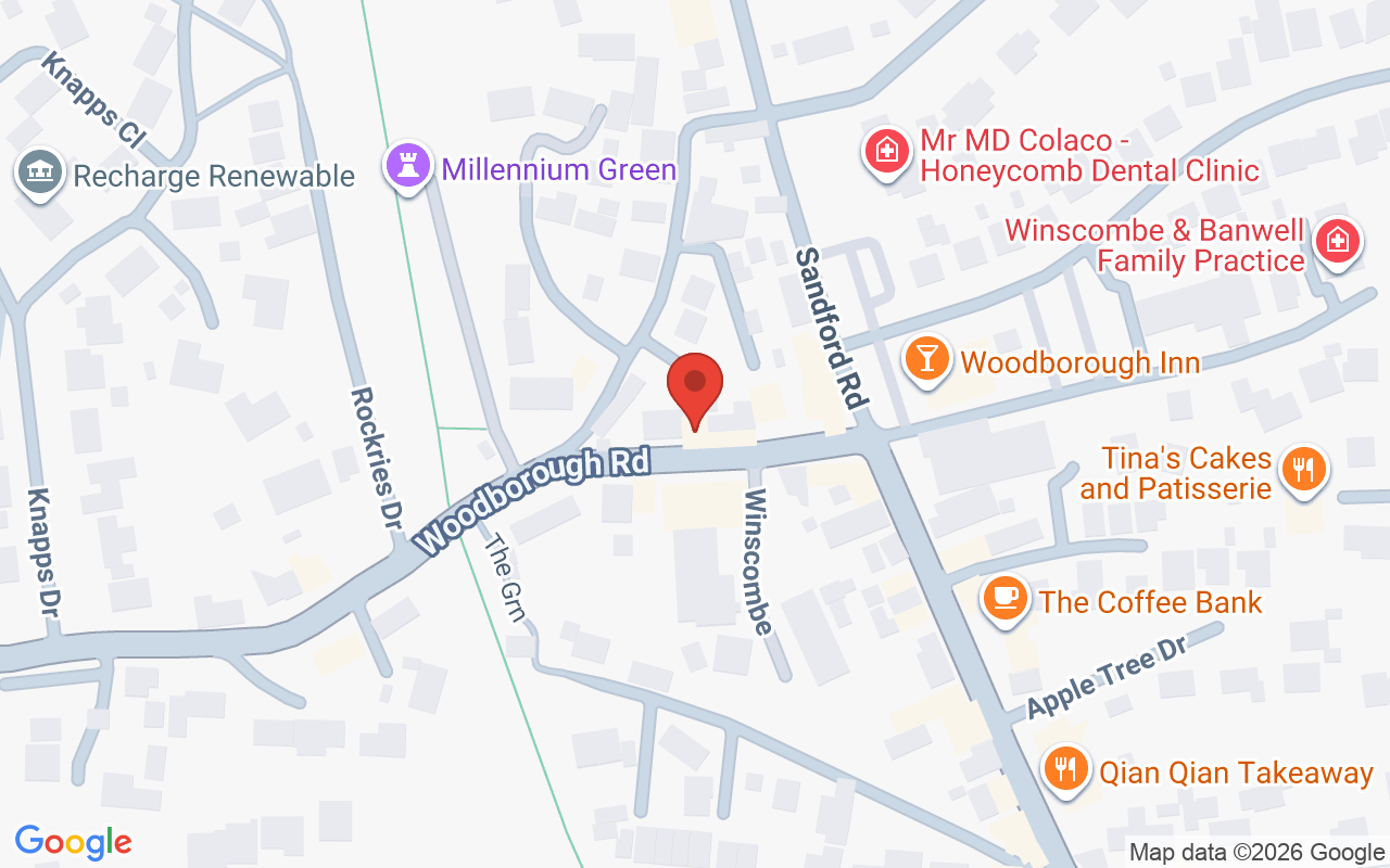 Map showing the location of Broadst.hair Winscombe