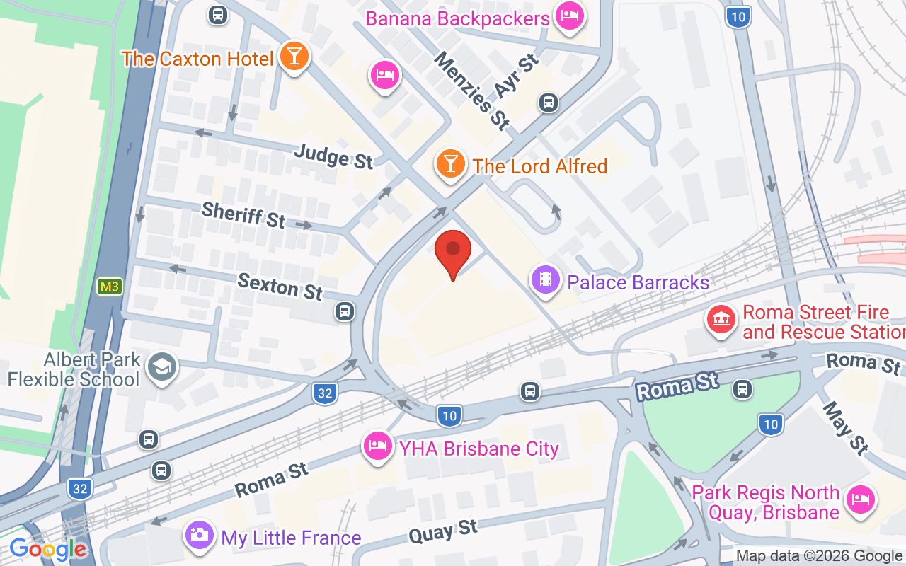 Map showing the location of Brooklyn Beauty Bar