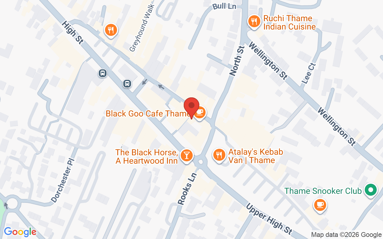 Map showing the location of Brothers Salon Thame