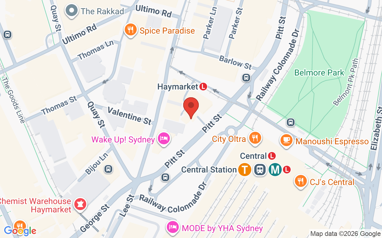 Map showing the location of Cameron Jane Make-up Design Pty Ltd