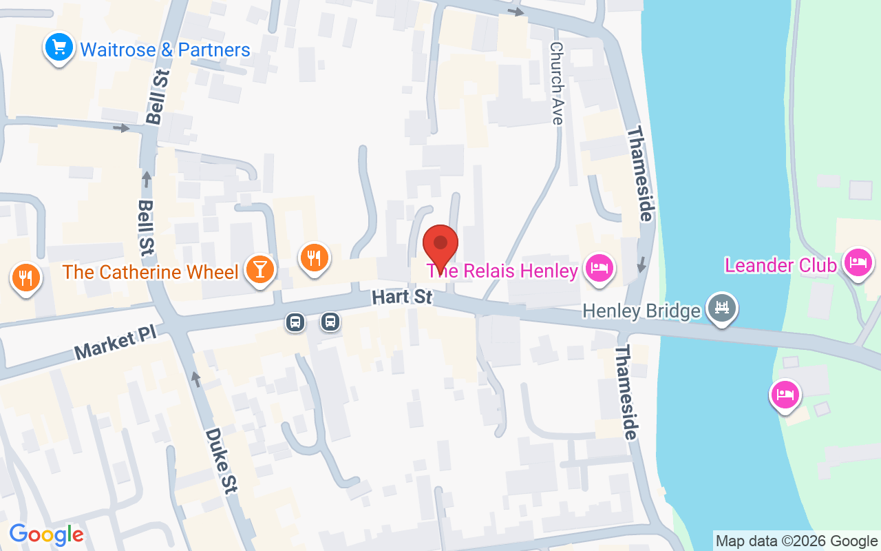Map showing the location of Cannelle Beauty Henley