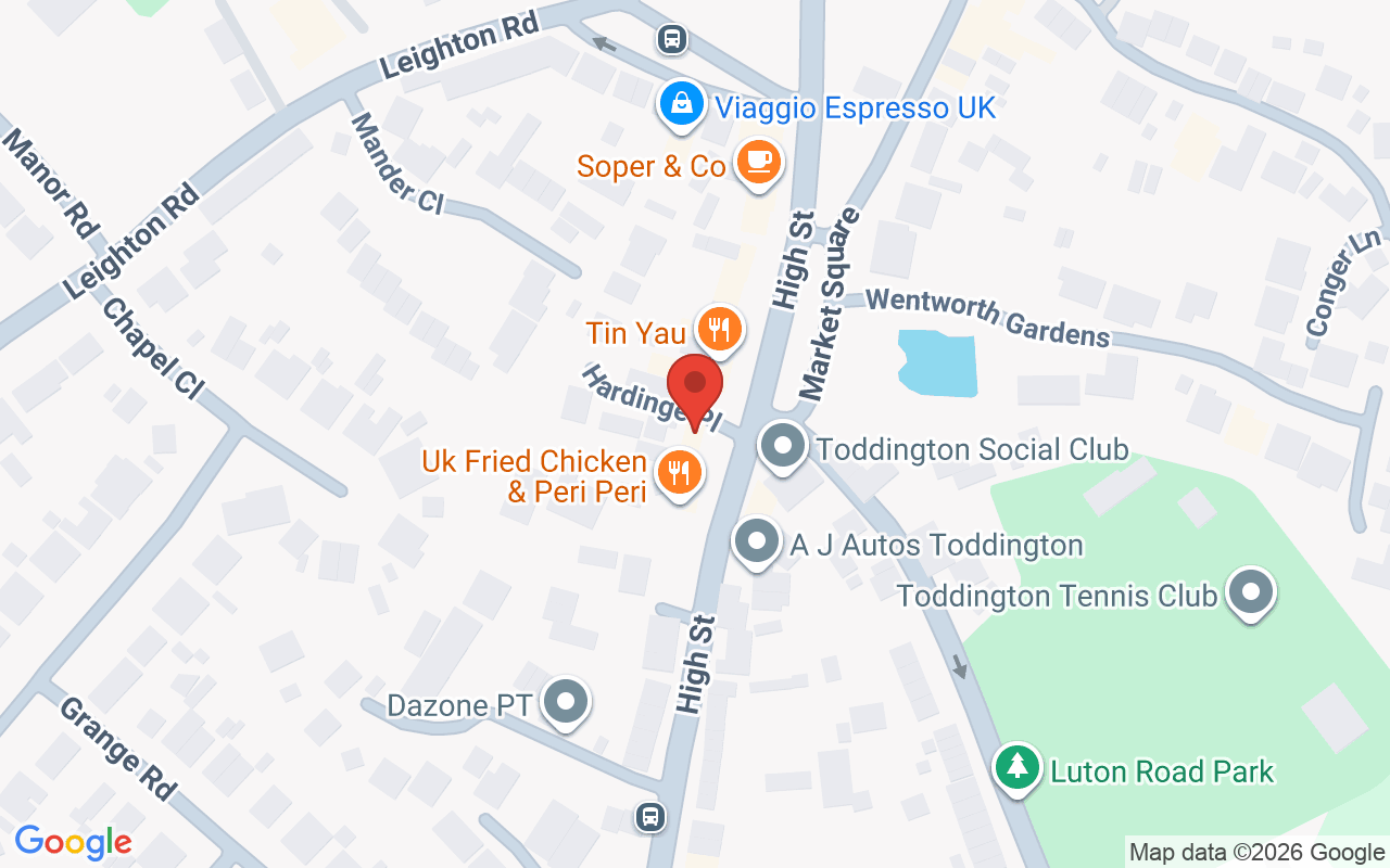 Map showing the location of Capello Hair Design – Toddington