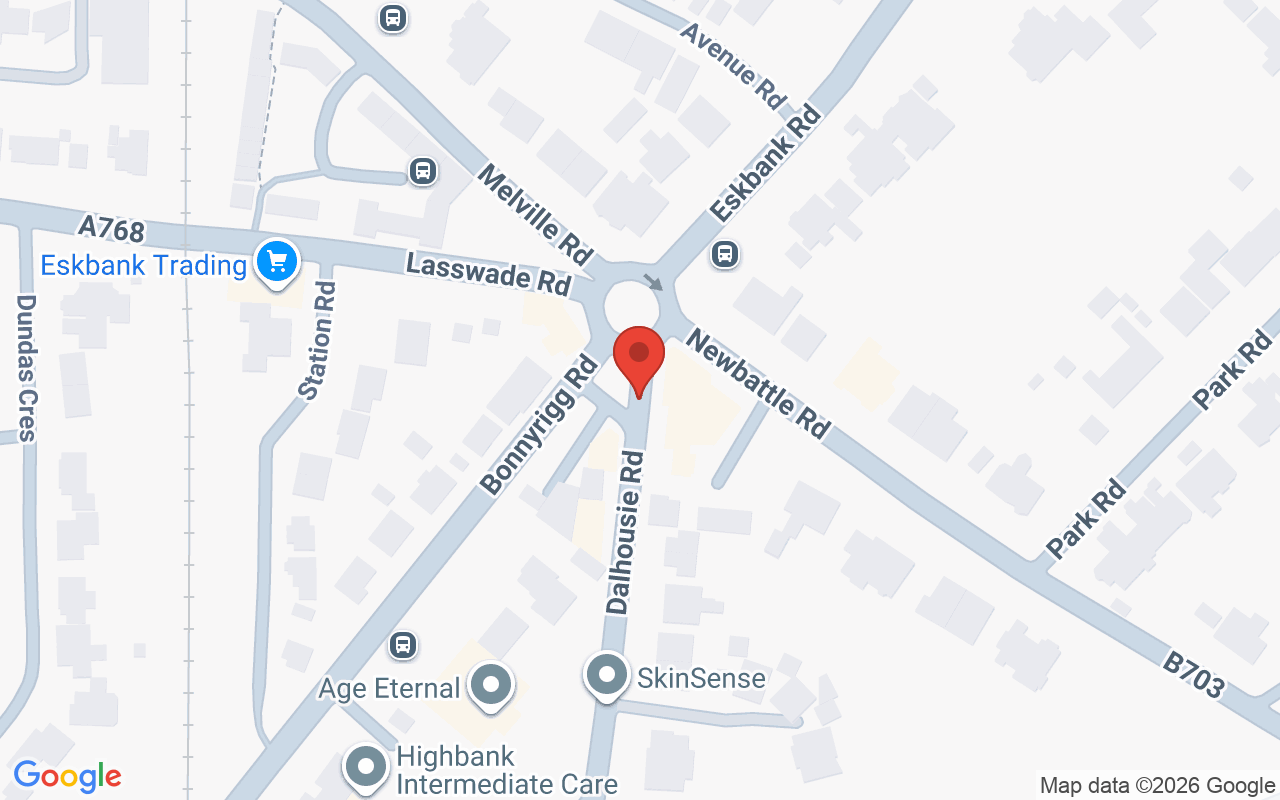 Map showing the location of Eskbank