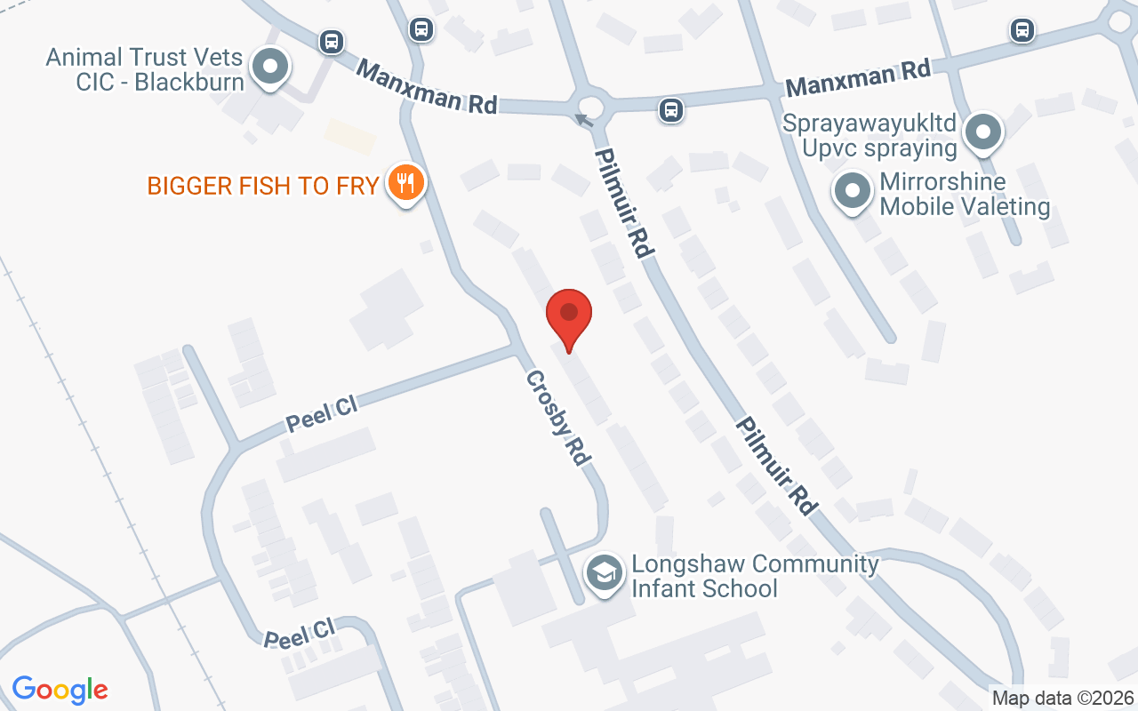 Map showing the location of CHD 4 Hair