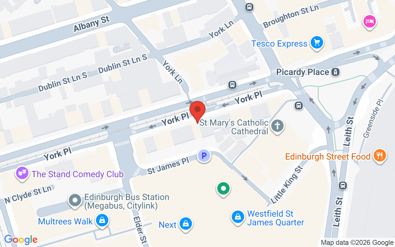 Map showing the location of Cheynes Hairdressing – 45 York Place