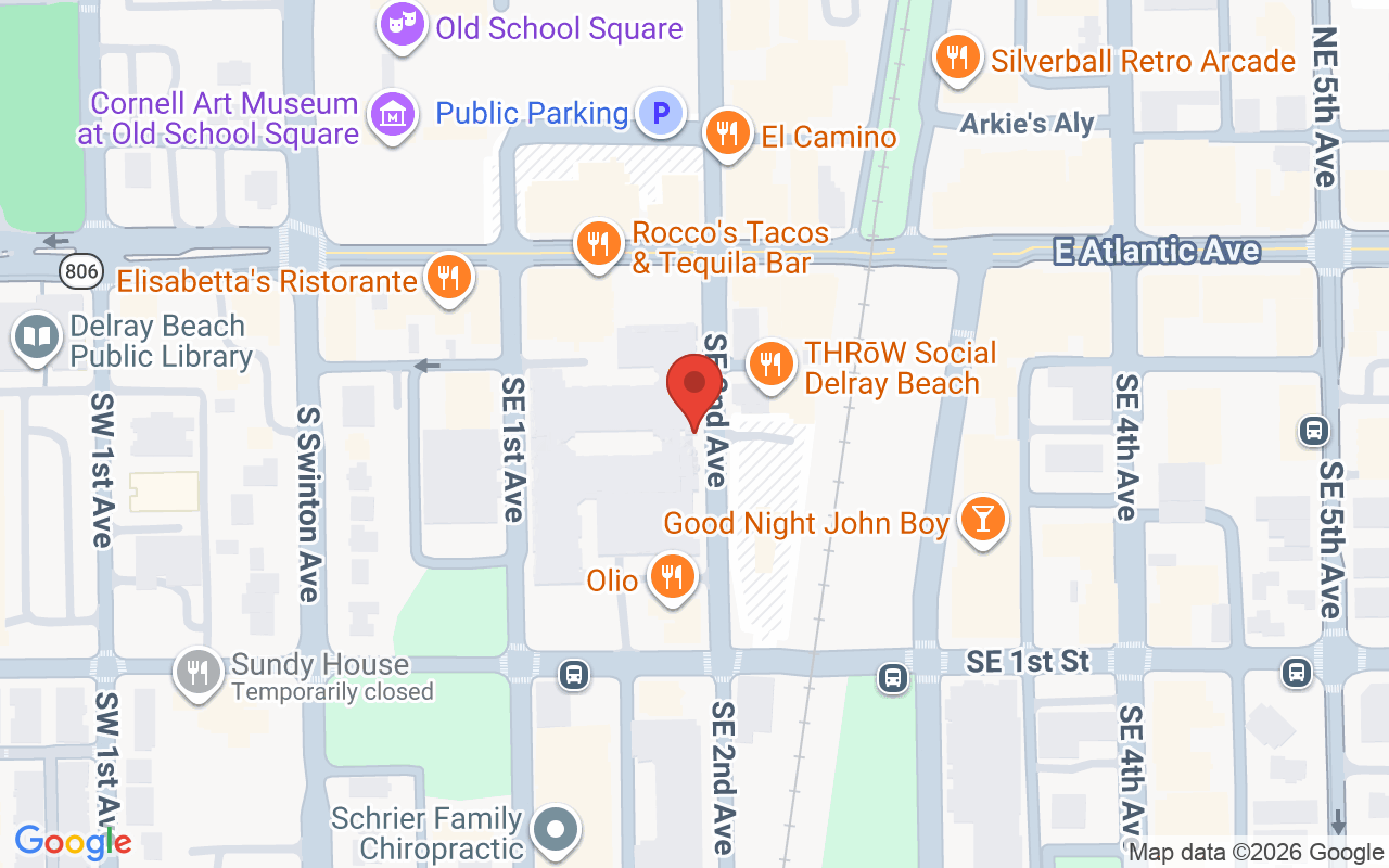 Map showing the location of Cloud 10, Downtown Delray