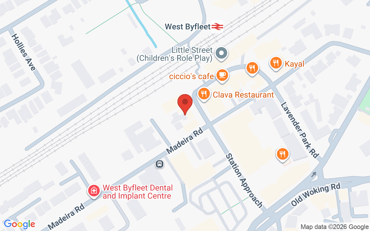 Map showing the location of Cloud Nine Beauty, Surrey