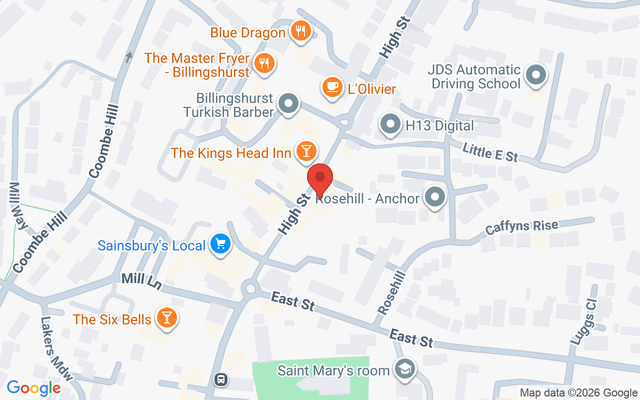 Map showing the location of CoCo’s – Billingshurst