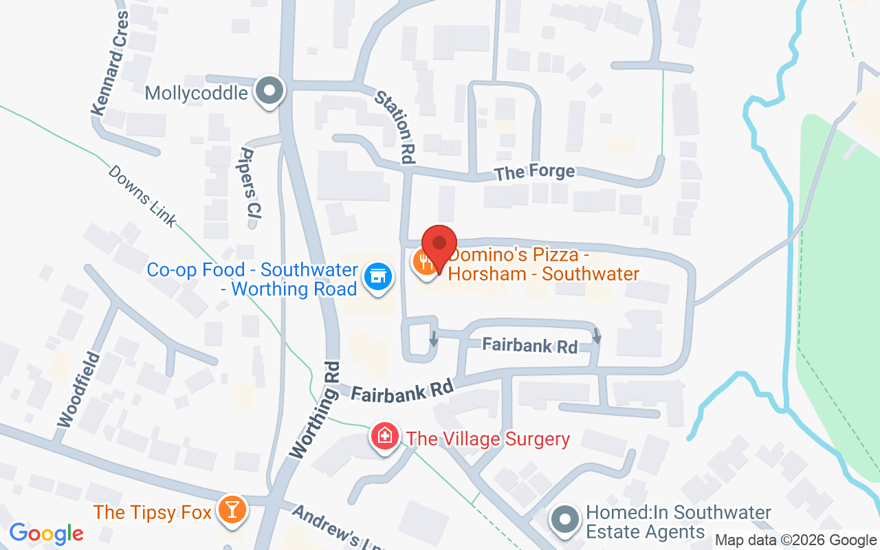 Map showing the location of CoCo’s – Southwater