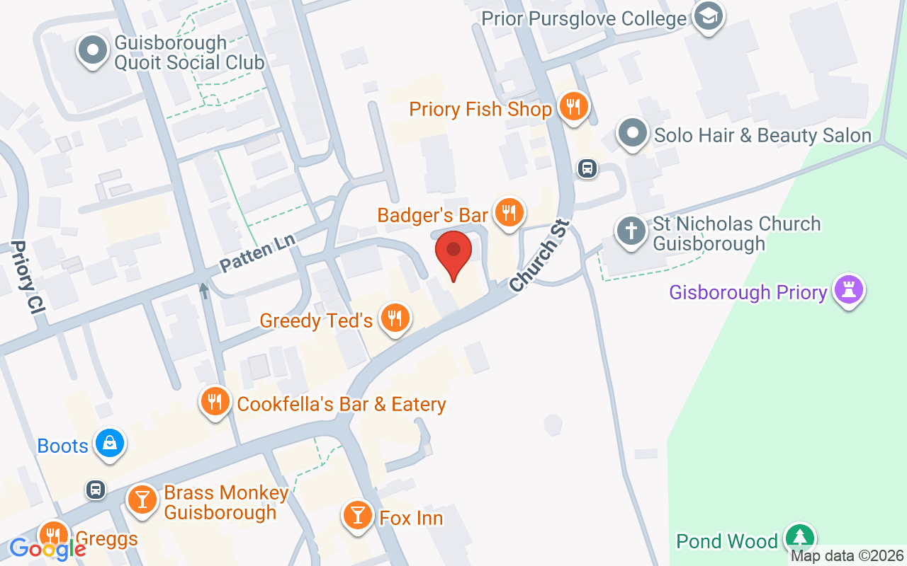 Map showing the location of Contemporary Salons Guisborough