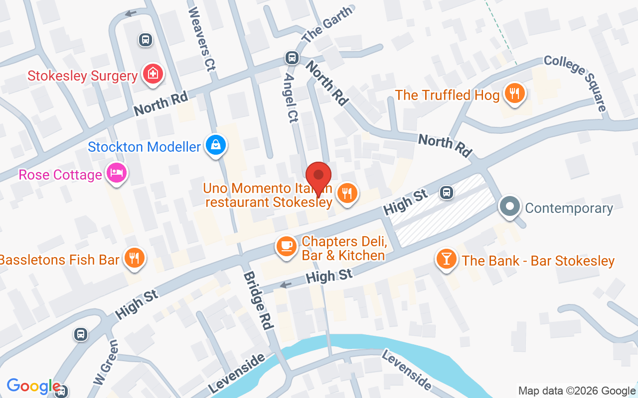 Map showing the location of Contemporary Salons Stokesley