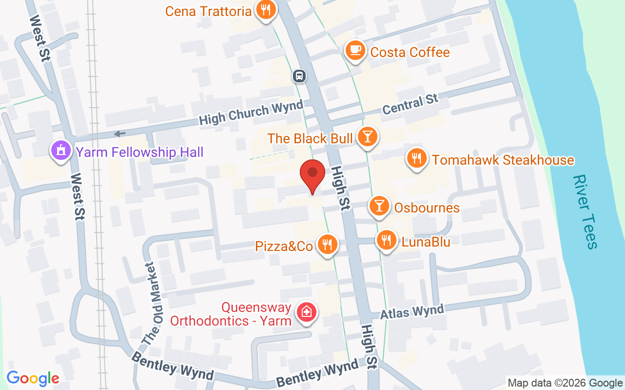 Map showing the location of Contemporary Salons Yarm