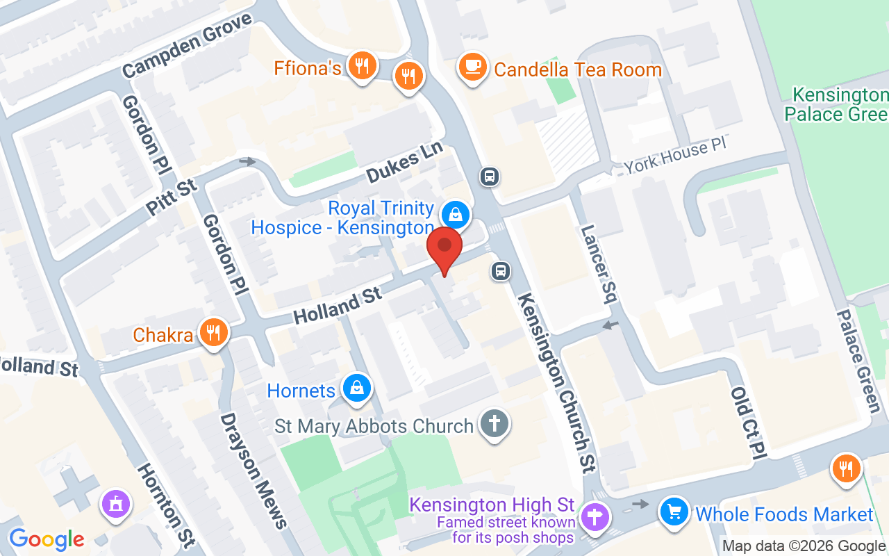 Map showing the location of Cool Creative Kensington