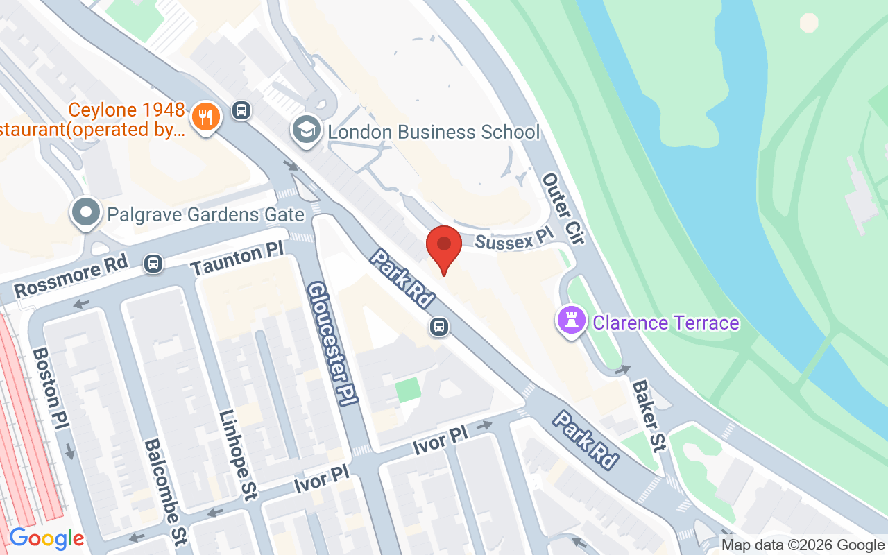 Map showing the location of Crown London
