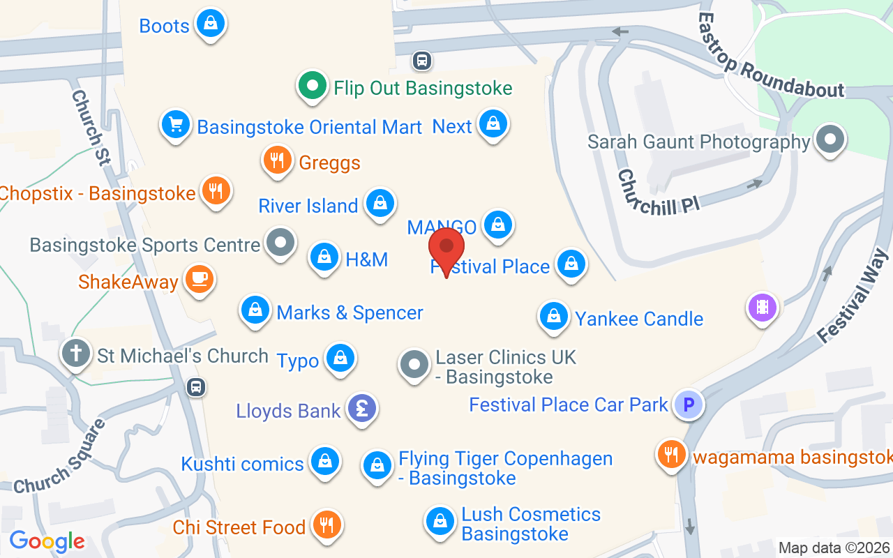 Map showing the location of Crues basingstoke