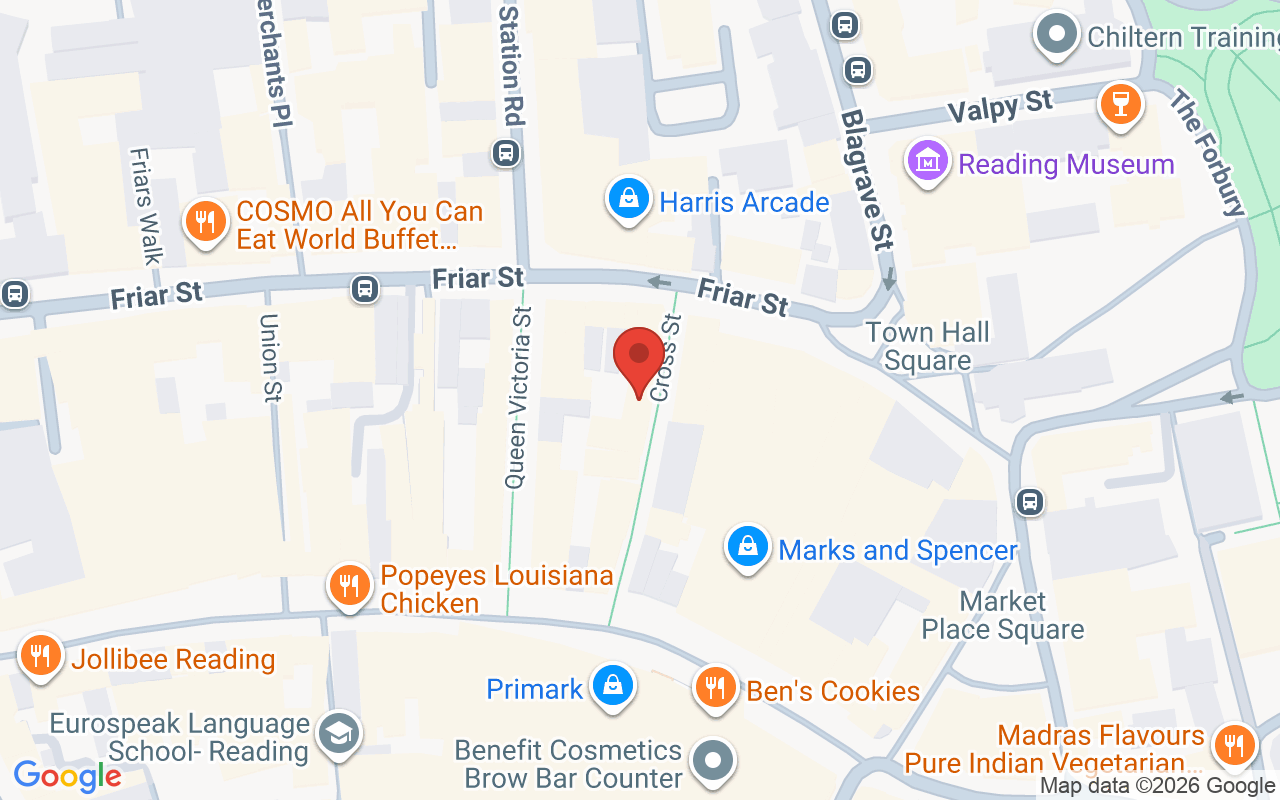 Map showing the location of Crues Reading