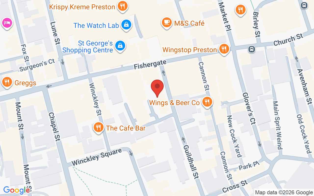 Map showing the location of David Thomas Hairdressing