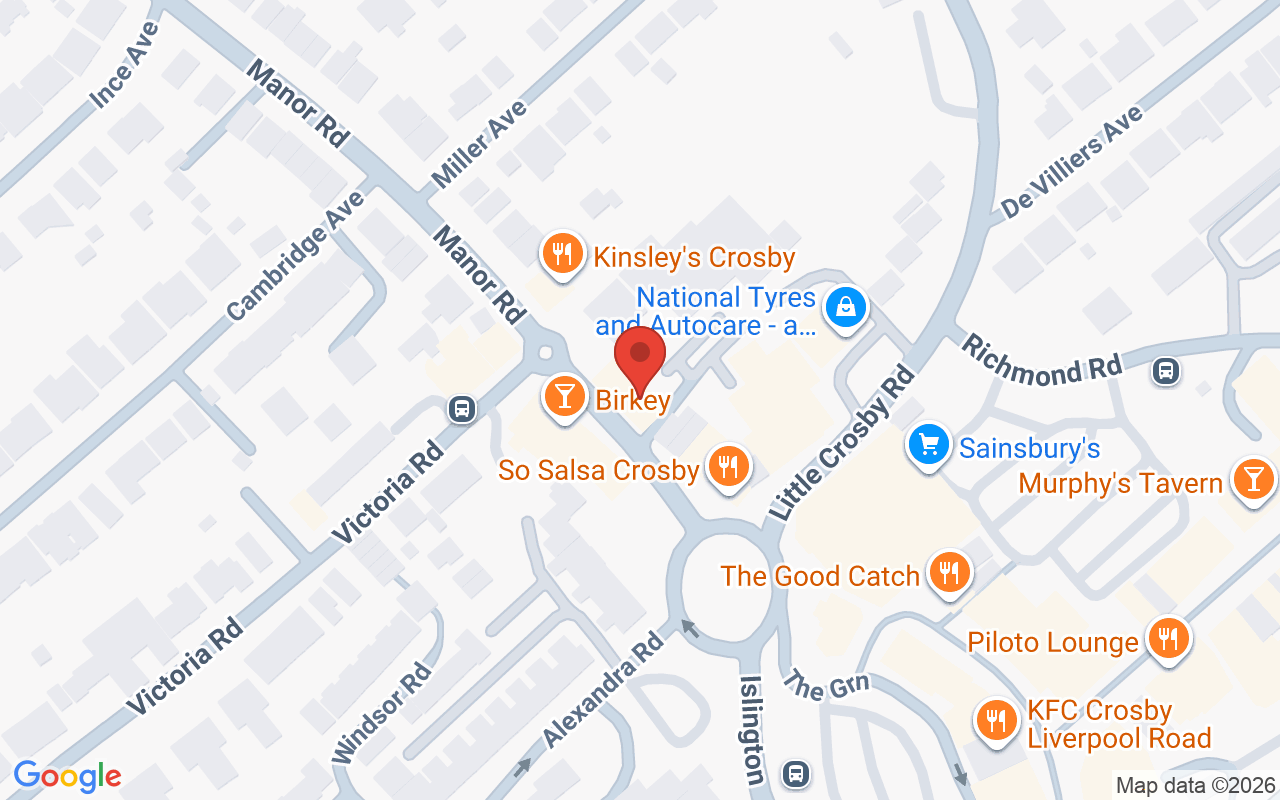 Map showing the location of Denise Thomas hair salon