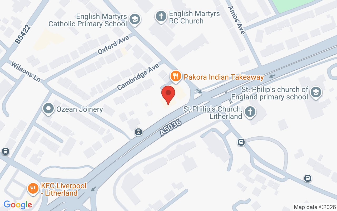 Map showing the location of Denise Thomas hair salon & barber shop