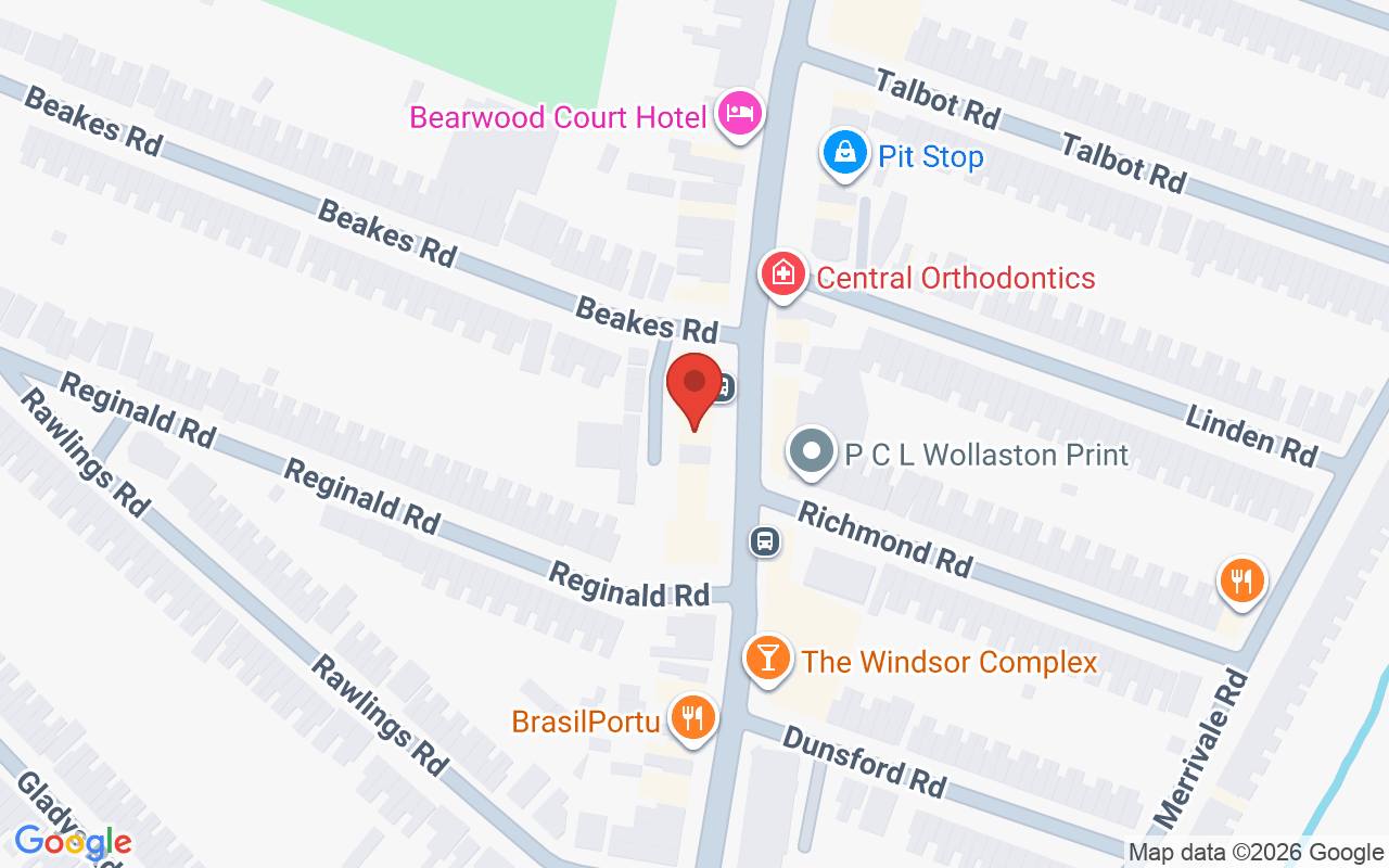 Map showing the location of DeVine Hair Studio