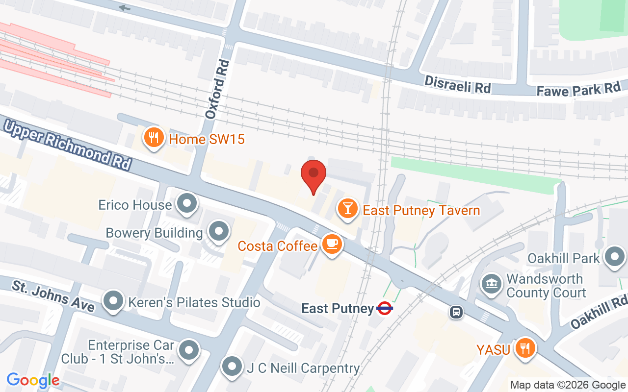 Map showing the location of East Putney Hair