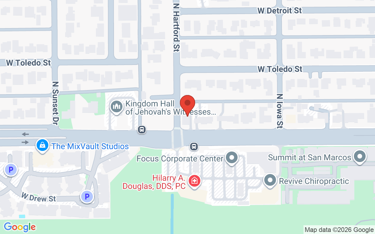 Map showing the location of Endless Creations Salon