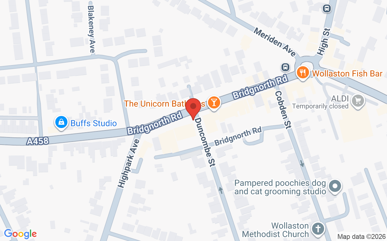 Map showing the location of Escape The Hair Salon