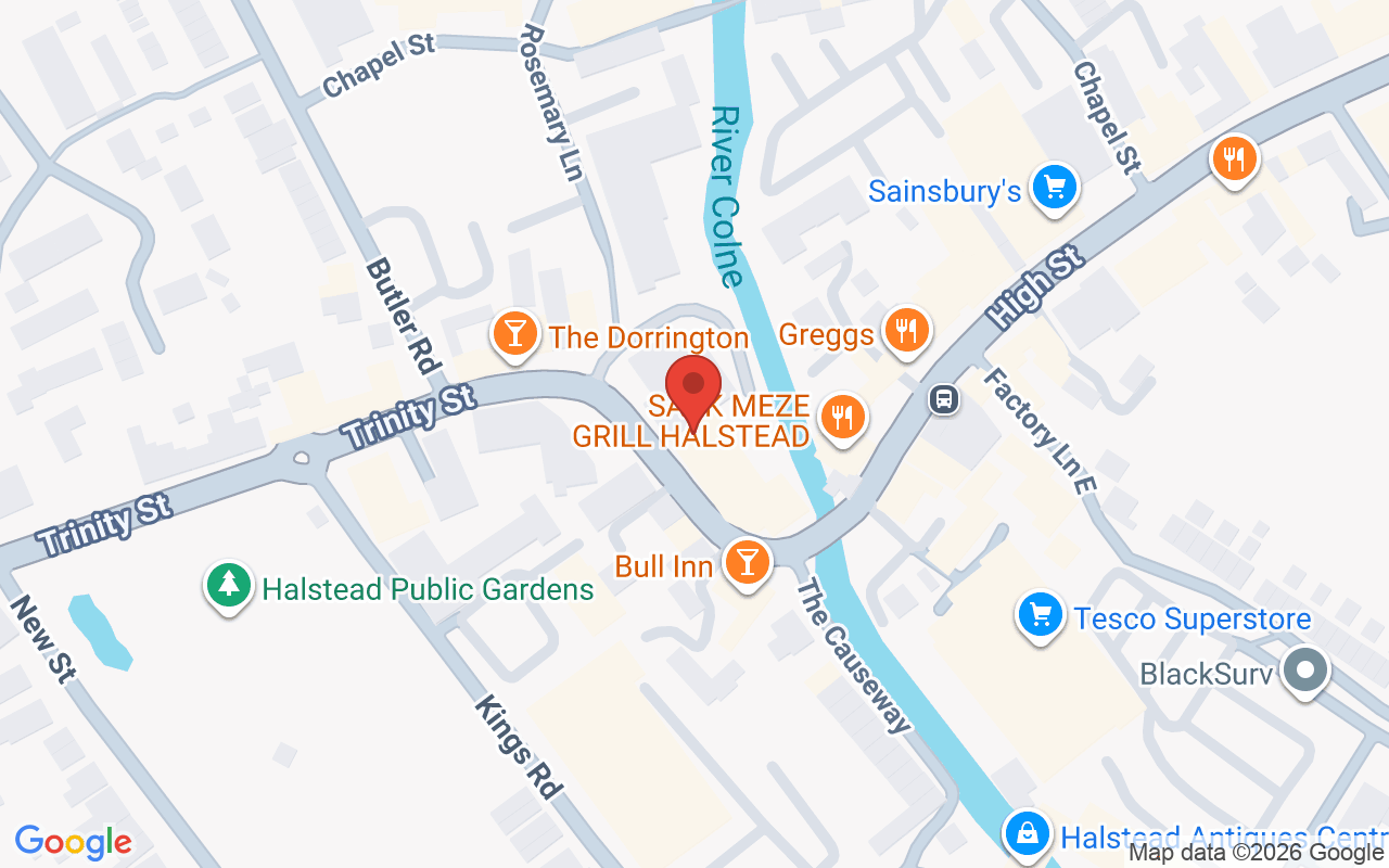 Map showing the location of Feathers Halstead