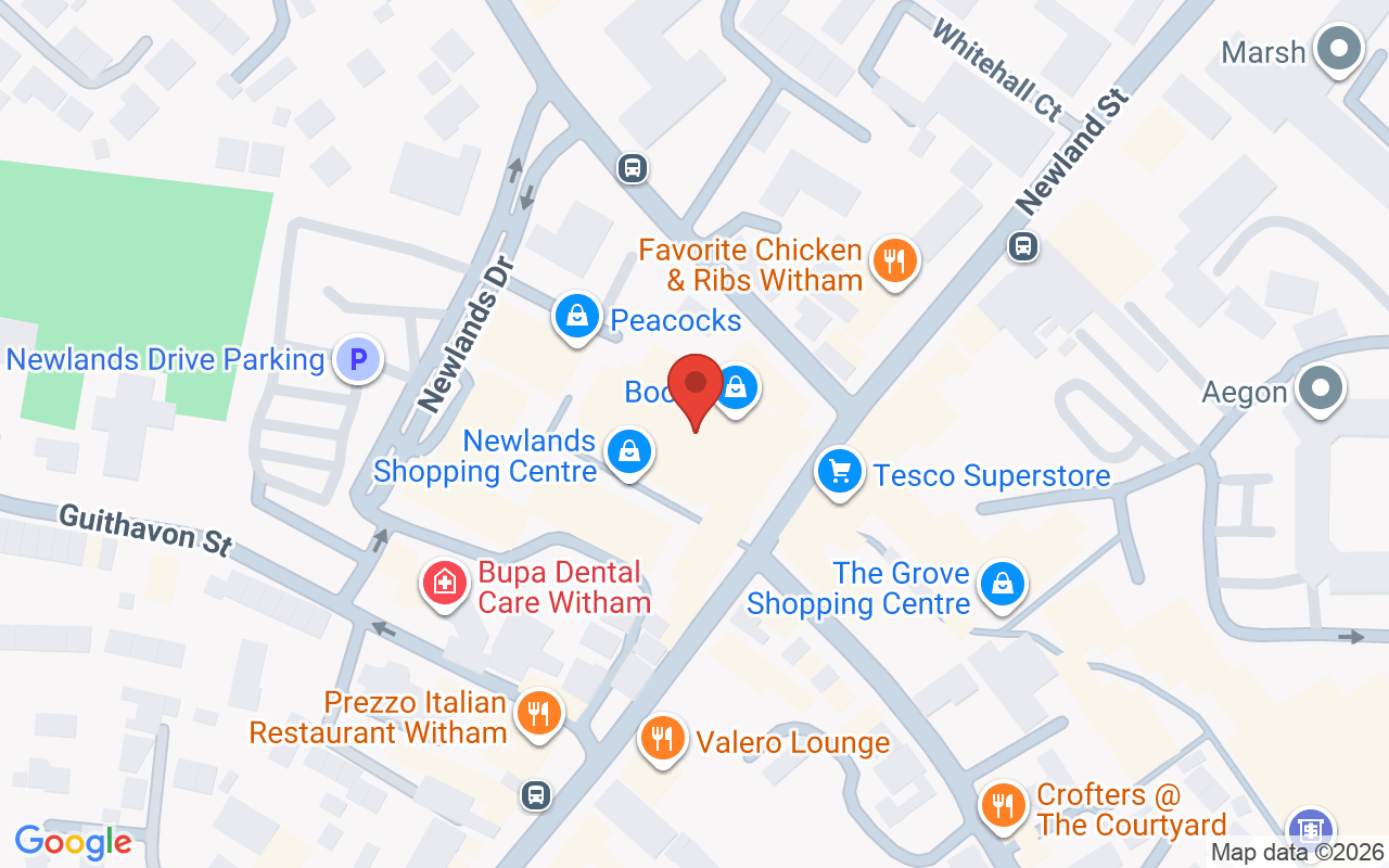 Map showing the location of Feathers Witham