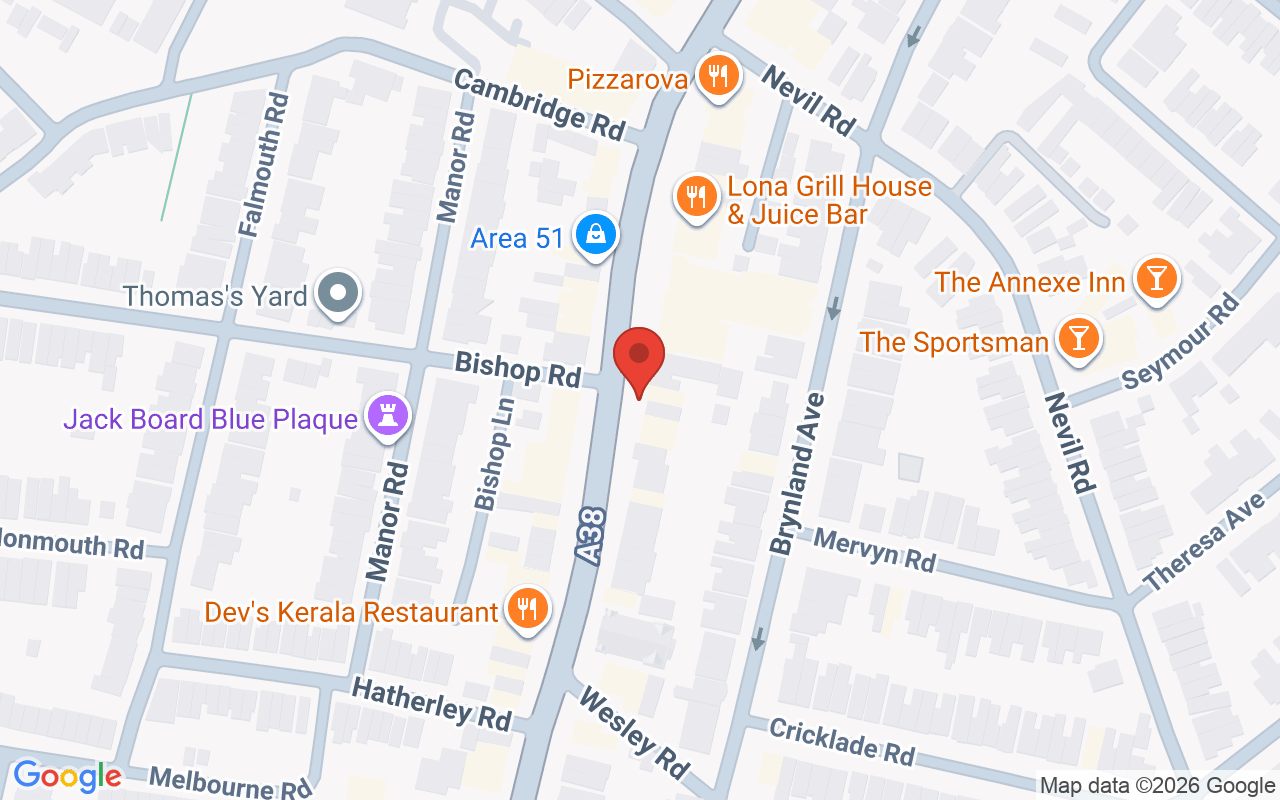 Map showing the location of FiZZ, Bishopston, Bristol