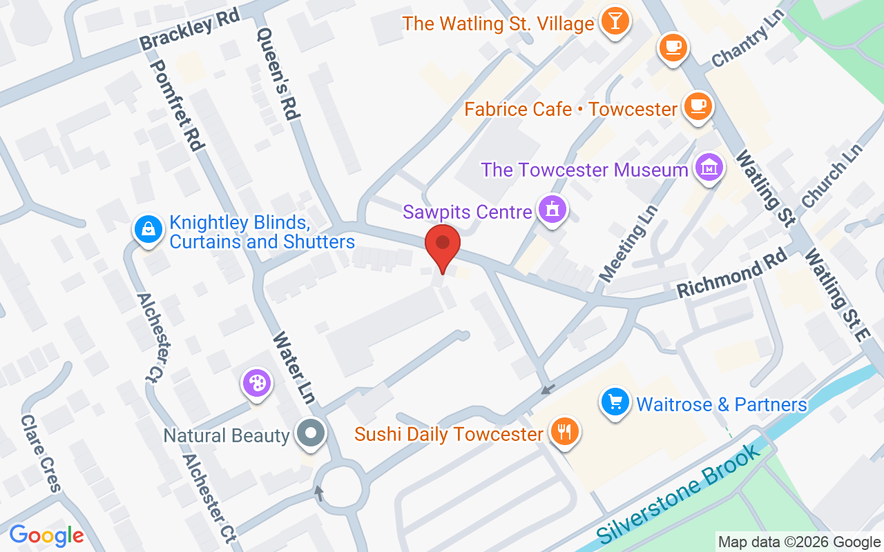 Map showing the location of Flame Hair Studios